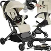 Image de tectake® Buggy kinderwagen Finn - Lichtgewicht plooibuggy - Inklapbaar en met Zonwerende en Opvouwbare Kap - Draagkracht 15kg - Antraciet