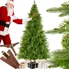 Image de tectake® Kunstkerstboom Cupid - Natuurgetrouwe uitstraling met flexibele takken - Dichte diepgroene naalden - Snelle opbouw met steeksysteem - Inclusief inklapbare standaard - 220cm - 907 takken