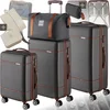 Image de tectake® Kofferset - 13-delige Reisset - Koffers - Koffer set - Bagageset Inclusief Handbagage Koffer, Ruimbagage Koffer Groot, Reistas, Toilettas, Accessoiretas - Trolley met TSA slot - Antraciet