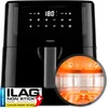 Image de MEDION P10 XL Airfryer (6,8 liter XXL heteluchtfriteuse, 2.150 watt, twee roestvrijstalen verwarmingselementen, schudalarm, 9 automatische programma's, touch bedieningspaneel, LED-display)