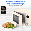 Image de MEDION retro magnetron (20 liter, ca. 800 watt, 5 magnetronstanden, 8 automatische programma's, digitaal display, ontdooifunctie, compact, MD15000) beige