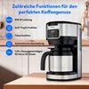 Image de MEDION koffiezetapparaat met thermoskan en timer (filterapparaat, 10 kopjes, 1,25 liter, 900 watt, timer, antilekfunctie, display, MD11019) roestvrij staal