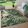 Image de Paco Home Buiten Vloerkleed Voor Buiten Balkon Palm Jungle Patroon Bloemen Boho Groen 160x230 cm