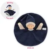 Image de Corolle knuffeldoek - Marineblauw babydoekje 17cm - zacht speelgoed.
