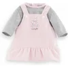 Image de Corolle poppenjurk met shirt - Babypop kleding 36cm roze grijs.