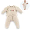 Image de Corolle babypop trainingspak - beige outfit voor pop 42cm.