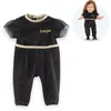 Image de Corolle poppen jumpsuit zwart velours 36cm - chique poppenkleding.