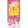 Image de Corolle poppenkleding regenoutfit 36cm - kleurrijke regenjas en laarzen.