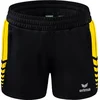 Image de Erima Six Wings Worker Short Dames - Zwart / Geel | Maat: 42