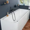 Image de Villeroy & Boch Collaro half vrijstaand hoekbad 180x80cm rechthoek hoek rechts overloop chroom Acryl Glans Wit