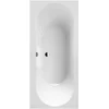Image de Villeroy & Boch Oberon 2.0 kunststof duobad quaryl rechthoekig 180x80x47cm - incl. poten en afvoer-/overloopcombinatie mat wit