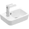 Image de Villeroy & Boch O.novo - Fontein Compact 36x25 cm, zonder overloop, 1 kraangat links, CeramicPlus, alpine wit 434237R1