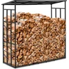 Image de Brandhoutrek - met dak - 400 kg - 190 x 76 x 186 cm- staal - zwart - hillvert