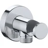 Image de Duravit Douchearm Wandaansluitbocht Wandmontage Rond Metaal Chroom Hoogglans   Regendouche Arm Slangaansluiting 1/2"