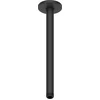 Image de Duravit Douchearm 30 cm Plafondmontage Rond Metaal Zwart Mat   Regendouche Arm Universeel 1/2" Aansluiting