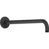 Image de Duravit Douchearm 41 cm Wandmontage Rond Metaal Zwart Mat   Regendouche Arm Universeel 1/2" Aansluiting