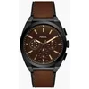 Image de Fossil Everett FS6108 Horloge - Leer - Bruin - Ø 44 mm