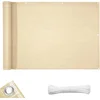 Image de FLOORDIREKT HDPE Balkonscherm - Privacyscherm - Balkondoek - Zichtdoek - Creme-beige - 90 x 500 cm