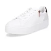 Image de Tamaris dames sneakers met ros kleurige details - Wit - Uitneembare zool