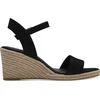 Image de Tamaris dames espadrilles met sleehak zwart - Maat 41