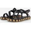 Image de Tamaris Rafia Sandalen zwart Leer - Dames - Maat 37