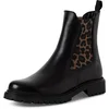 Image de Tamaris dames Chelsea boot leren laarzen enkellaarzen dames M2542741 Zwart luipaard