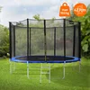 Image de Trampoline Ø427 cm met veiligheidsnet, ladder en gevoerde stokken Blauw tot 150kg HAUKI