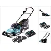 Image de Makita DLM 382 PG4 accugrasmaaier 36 V ( 2x 18 V ) 38 cm 40 l + 4x accu 6.0 Ah + dubbele lader