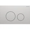 Image de Geberit Sigma40 bedieningsplaat - 2-toets spoeling - extra dun - ronde knoppen - RVS - geborsteld RVS
