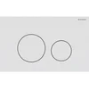 Image de Geberit Sigma40 bedieningsplaat - 2-toets spoeling - extra dun - ronde knoppen - RVS - easy to clean - mat wit