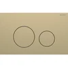 Image de Geberit Sigma40 bedieningsplaat - 2-toets spoeling - extra dun - ronde knoppen - RVS - geborsteld messing (goud)