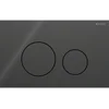 Image de Geberit Sigma40 bedieningsplaat - 2-toets spoeling - extra dun - ronde knoppen - glas - zwart