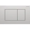 Image de Geberit Sigma40 bedieningsplaat - 2-toets spoeling - extra dun - vierkante knoppen - RVS - geborsteld RVS