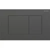 Image de Geberit Sigma40 bedieningsplaat - 2-toets spoeling - extra dun - vierkante knoppen - RVS - geborsteld zwart chroom