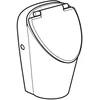 Image de GeberitRenovageberit renova s urinoir met deksel, a.i. met o.u.of a.u.Wit