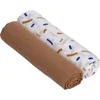 Image de Lässig Hydrofiele luier swaddle doek 120x120cm XL Little Mateys royal blue 2 stuks