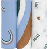 Image de Lässig Swaddle Heavenly Soft Happy Rascals Sky Blue 80 x 80 cm 3-Pack