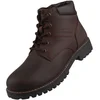 Image de Dockers heren leren enkellaarsjes donkerbruin 57IR002-402320