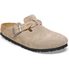 Image de Birkenstock Boston Braided Suede Leather - Taupe Narrow - maat 38