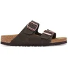 Image de Birkenstock - Arizona Suède Mocha Bruin Smal Voetbed - Maat 36