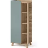 Image de Vicco Karen Halfhoge kast   50 x 128 cm met deur en open vakken Sonoma/blauw
