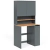 Image de Vicco Viktor Wasmachinekast   93.6 x 88.2 cm 2 delen met plank Antraciet/gouden eik