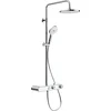 Image de Duravit Regendouche Systeem Shelf 1050 MinusFlow   Thermostatisch   3 Straalsoorten   Waterbesparend   Chroom/Wit