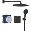 Image de GROHE QuickFix Precision inbouw douchesysteem - Vierkant opbouwdeel - Matte Black
