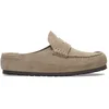 Image de Birkenstock - Naples Wrapped Suède Taupe Smal voetbed - Maat 36