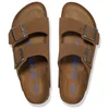 Image de Birkenstock Arizona Soft Footbed Suede Leather Deark Tea