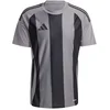 Image de adidas T-shirt Heren Striped 24 Jersey Grijs-Zwart - Maat XL