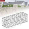 Image de FLOORDIREKT Schanskorf Lenox - Verzinkt Stalen Mand - voor Decoratieve Privacyschermen & Tuinprojecten - 100 x 30 x 30 cm - Zilver