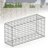 Image de FLOORDIREKT Schanskorf Lenox - Verzinkt Stalen Mand - voor Decoratieve Privacyschermen & Tuinprojecten - 100 x 50 x 30 cm - Zilver