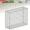 Image de FLOORDIREKT Schanskorf Lenox - Verzinkt Stalen Mand - voor Decoratieve Privacyschermen & Tuinprojecten - 100 x 90 x 30 cm - Zilver